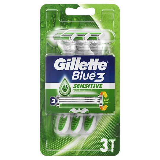 Gillette Blue 3 Sensitive holítka 3ks | Holící čepelky a náhrady - Pánské